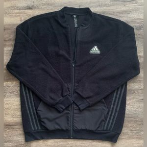 Cozy Adidas sherpa bomber jacket